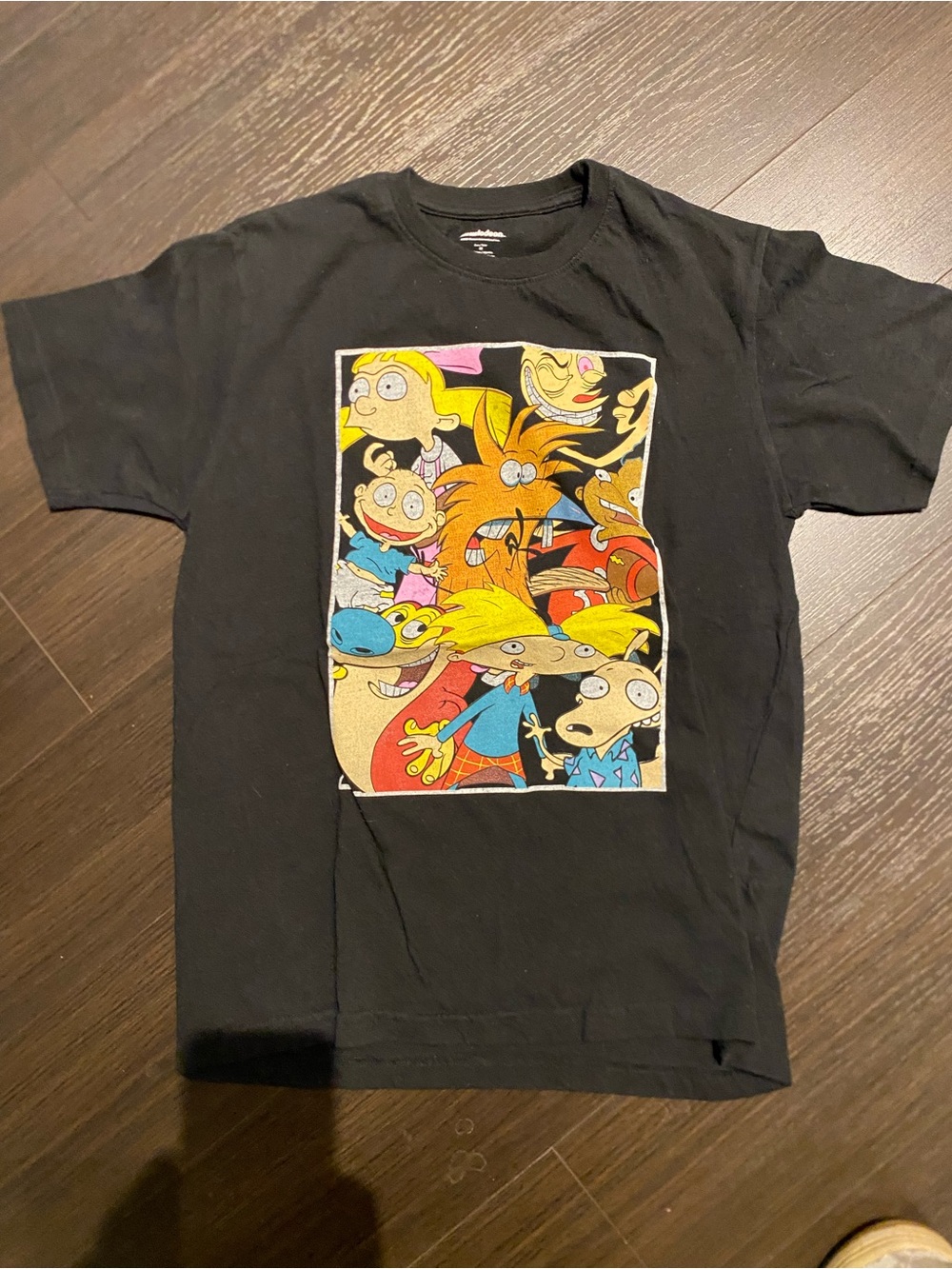 Nickelodeon Nick 90s Throwback Character Black Medium T-Shirt